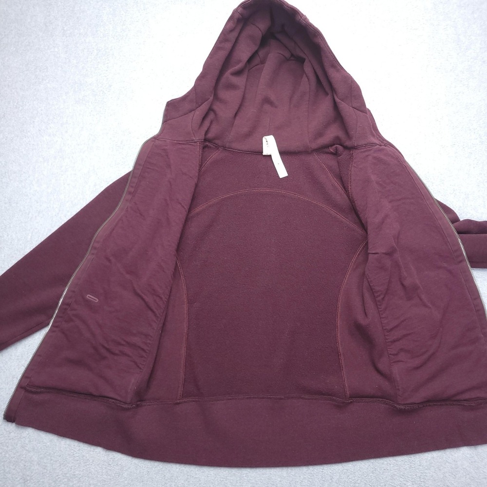 Lululemon Scuba Hoodie Womens 8 Red‎ Full Zip Fleece Long Sleeve Athleisure - Picture 4 of 10